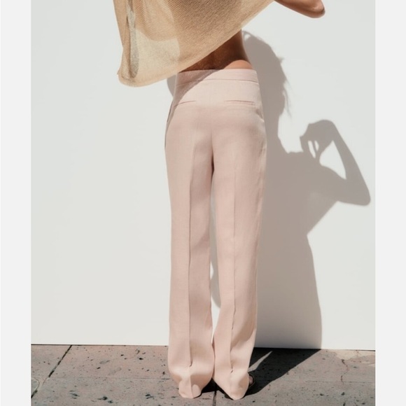 Zara 100% Linen Straight Leg Pants - Picture 8 of 8